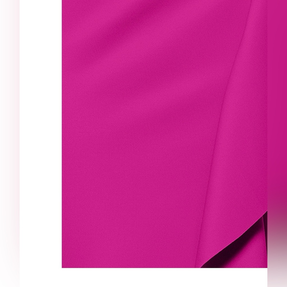 Xscape Fuchsia High-Low Ruffle Evening Gown - Picture 5 of 8